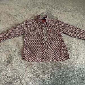 Boys Red Patterned Shirt
